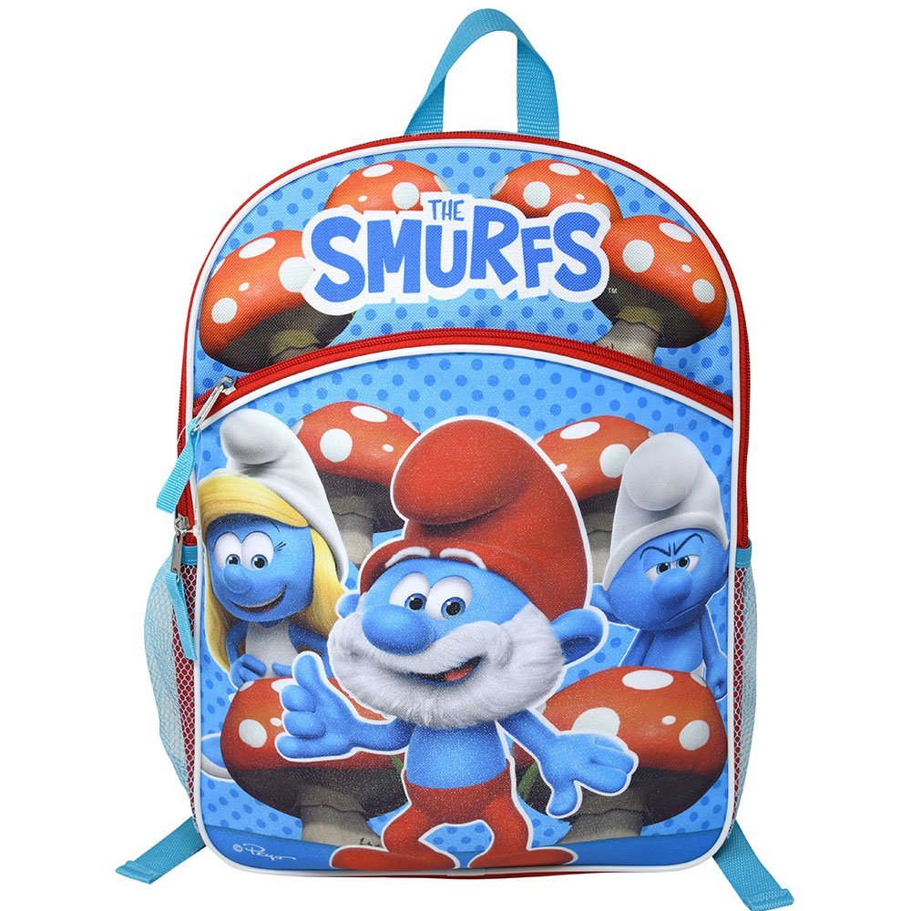 Wholesale Smurfs 16 Backpack with 1 front pocket