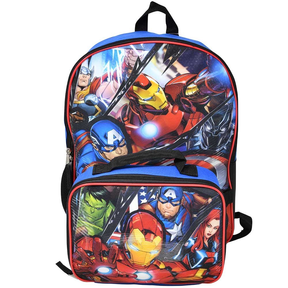 Wholesale Avengers 16 Backpack with Lunch Bag