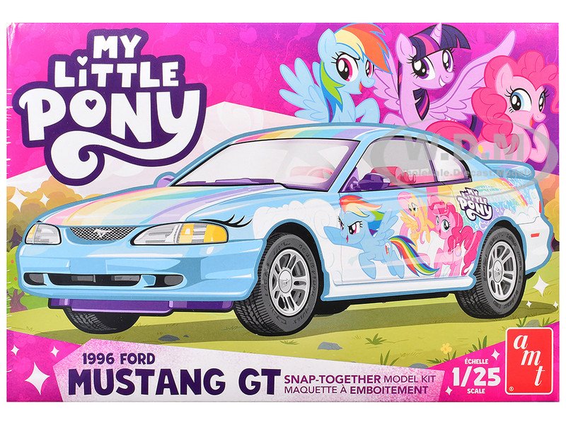 Skill 2 Model Kit 1996 Ford Mustang GT "My Little Pony" 1/25 Scale Model by AMT