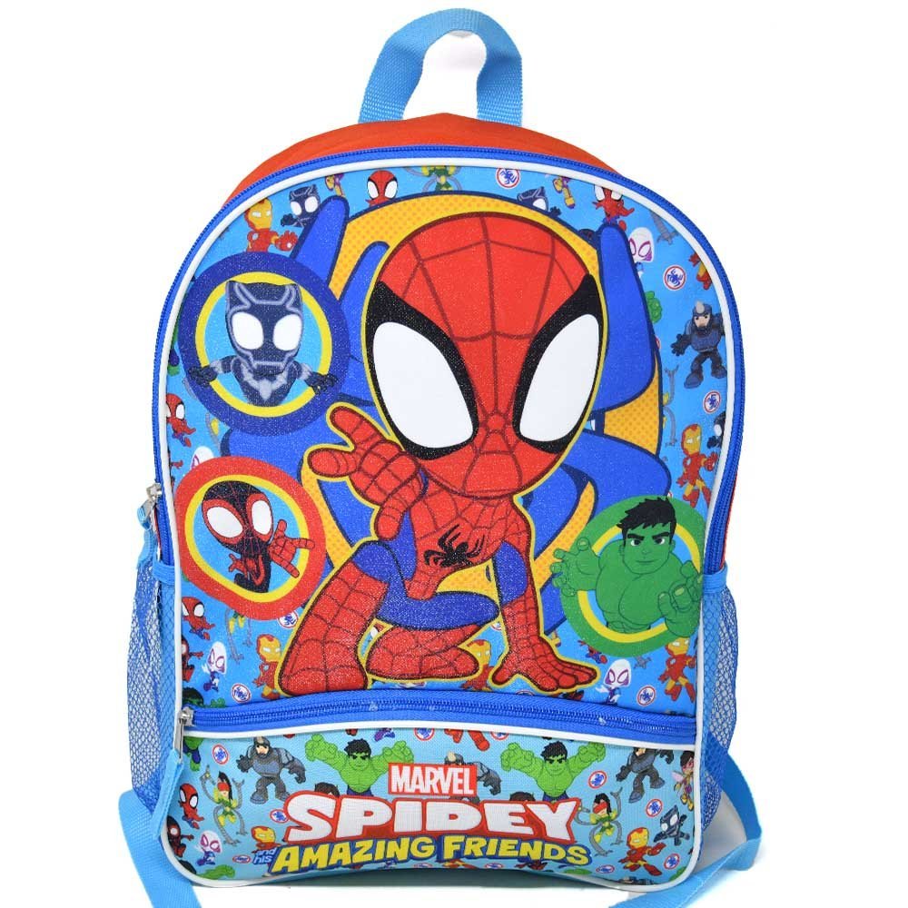 Wholesale Spidey & Friends 16 Backpack Bottom Half Moon with 1 Front Pocket