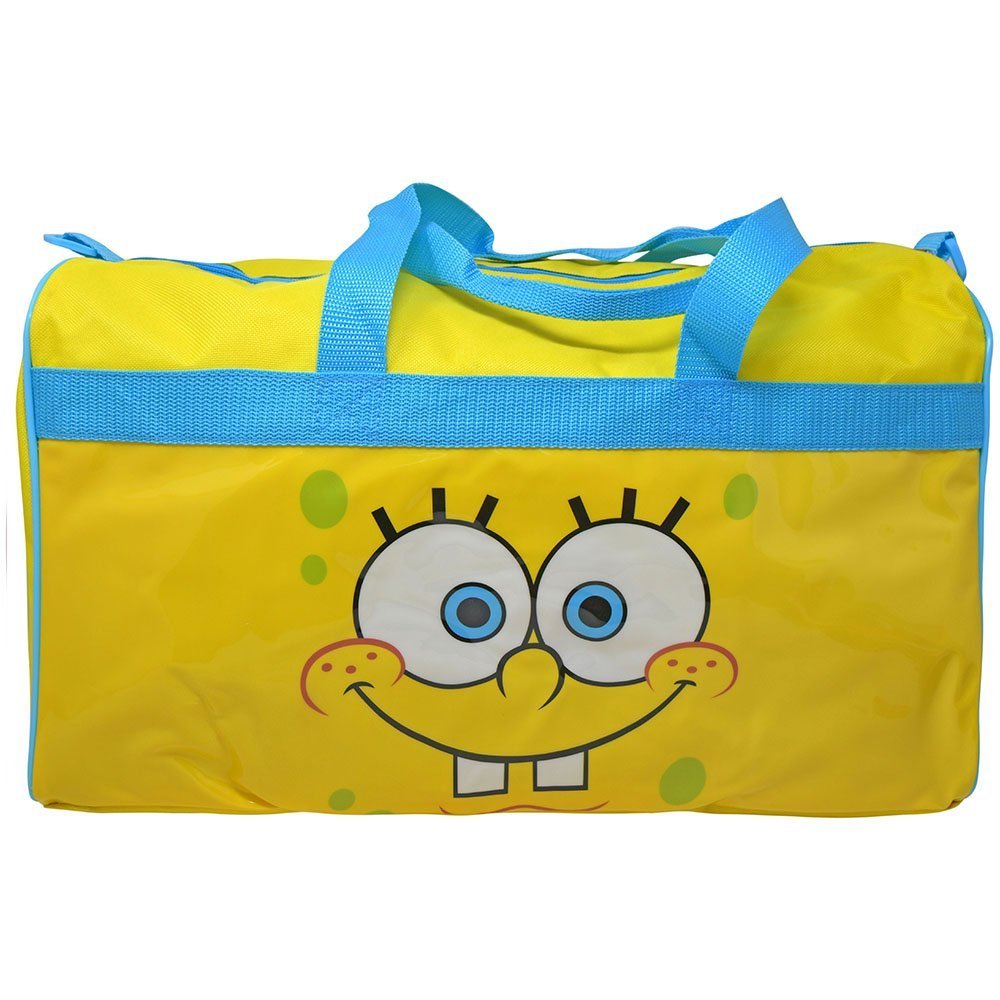 Wholesale Sponge Bob 600D Polyester Duffle Bag with printed PVC Side Panel